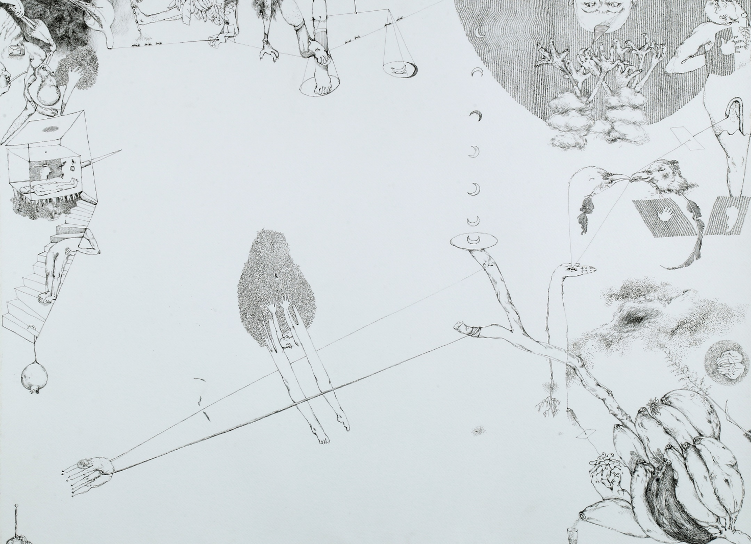 ‘Into the Folding Land’, Series Floating Island, Archival Ink Pen on Paper, 73.5 cm x 53.5 cm, 2022