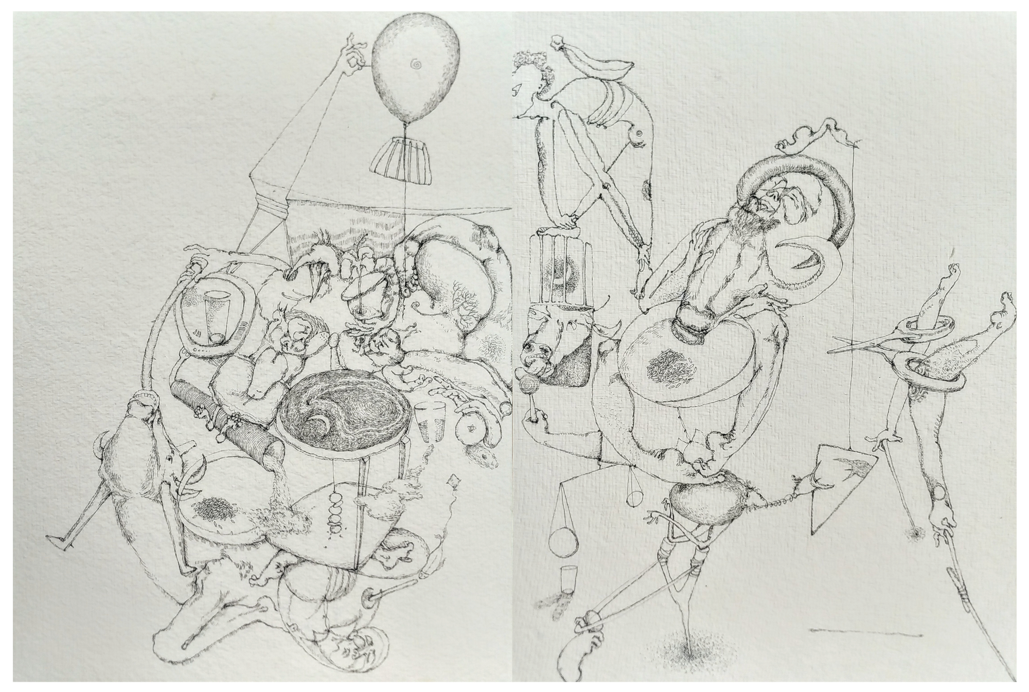 when time takes the last breath.. _ Series ‘Line and Lyrics’ _ Pen on handmade paper_46cm x 31cm_ 2020