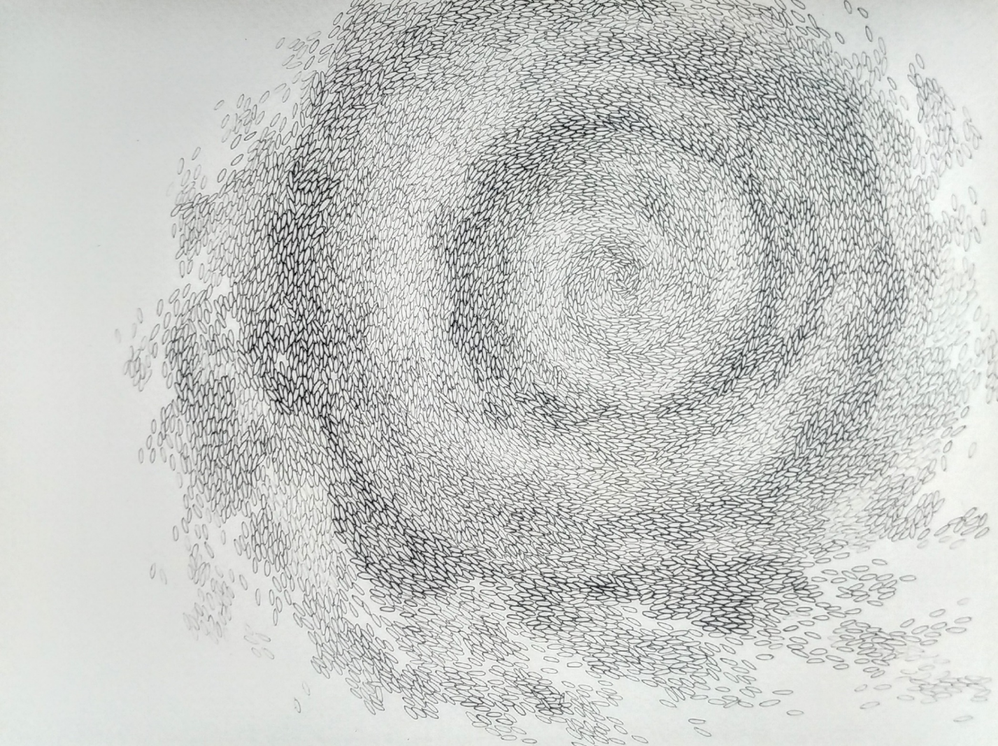 Detail: time without birth and death.. _ Series ‘Line and Lyrics’ _ Pen on Paper_ Variable _ 2020