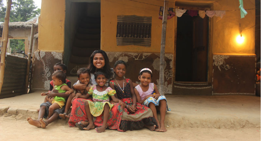 ‘Exploring the Santhal’s (Tribe) Story’_ A collaboration with Santhali children Mud on Mud wall _ Village Pearsonpalli, Santiniketan, West Bengal, India _ 2017