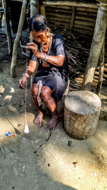 ‘Tui’ - A collaboration with tribal community (Mro) _ Place: Alikadam, Bandarban, Bangladesh _ Medium: Curving on Tui _ 2019